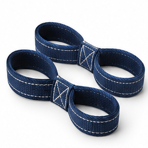 Blue Weave, figure-eight lifting straps